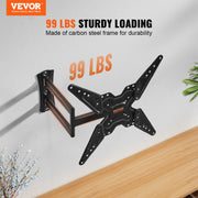 Full Motion TV Mount Fits for Most 26-55 inch TVs, Swivel Tilt Horizontal Adjustment TV Wall Mount Bracket V952-BGDSZ4004001900KLV0