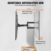 Full Motion TV Mount Fits for Most 26-55 inch TVs, Swivel Tilt Horizontal Adjustment TV Wall Mount Bracket V952-BGDSZ4004001900KLV0