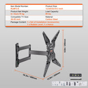 Full Motion TV Mount Fits for Most 26-55 inch TVs, Swivel Tilt Horizontal Adjustment TV Wall Mount Bracket V952-BGDSZ4004001900KLV0