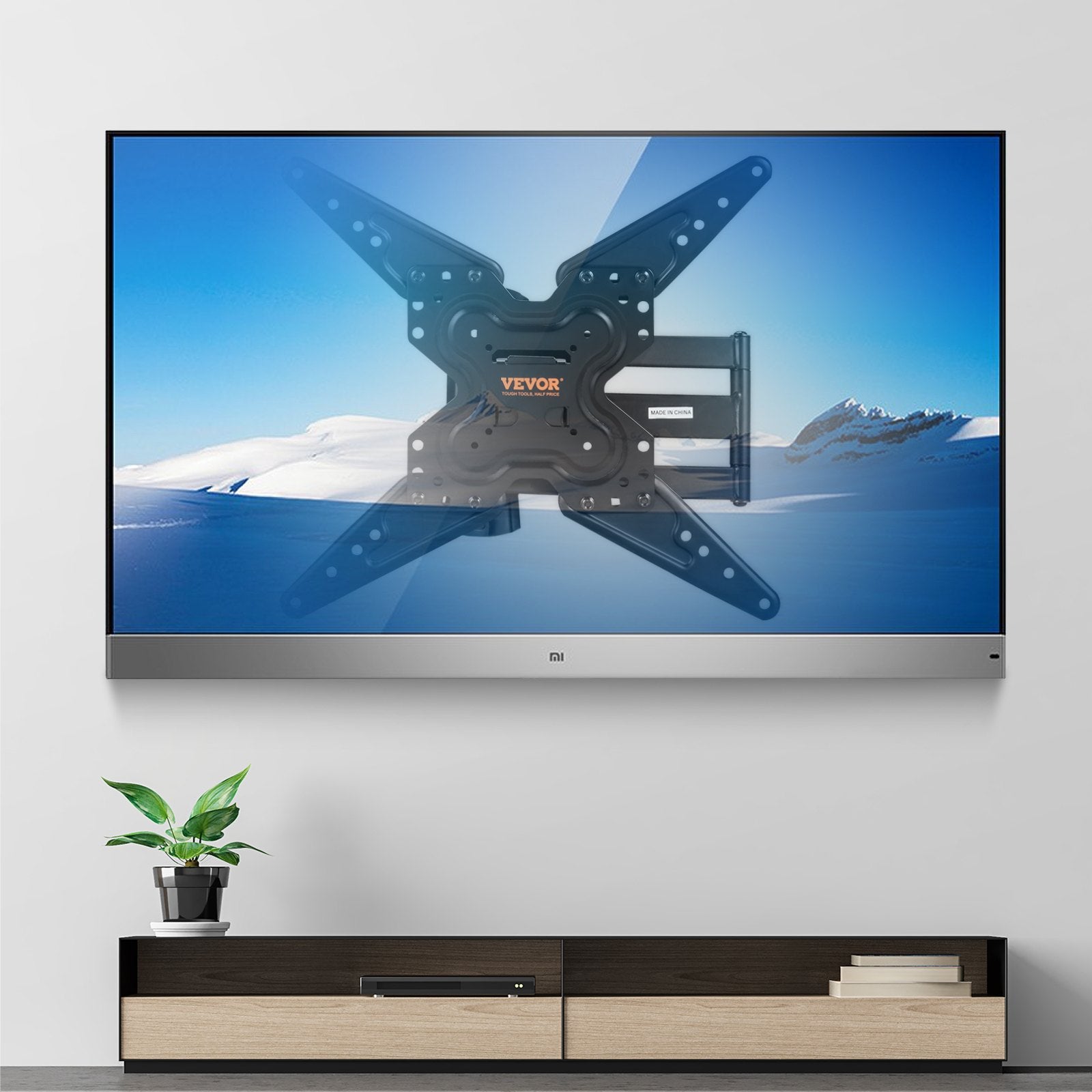 Full Motion TV Mount Fits for Most 26-55 inch TVs, Swivel Tilt Horizontal Adjustment TV Wall Mount Bracket V952-BGDSZ4004001900KLV0