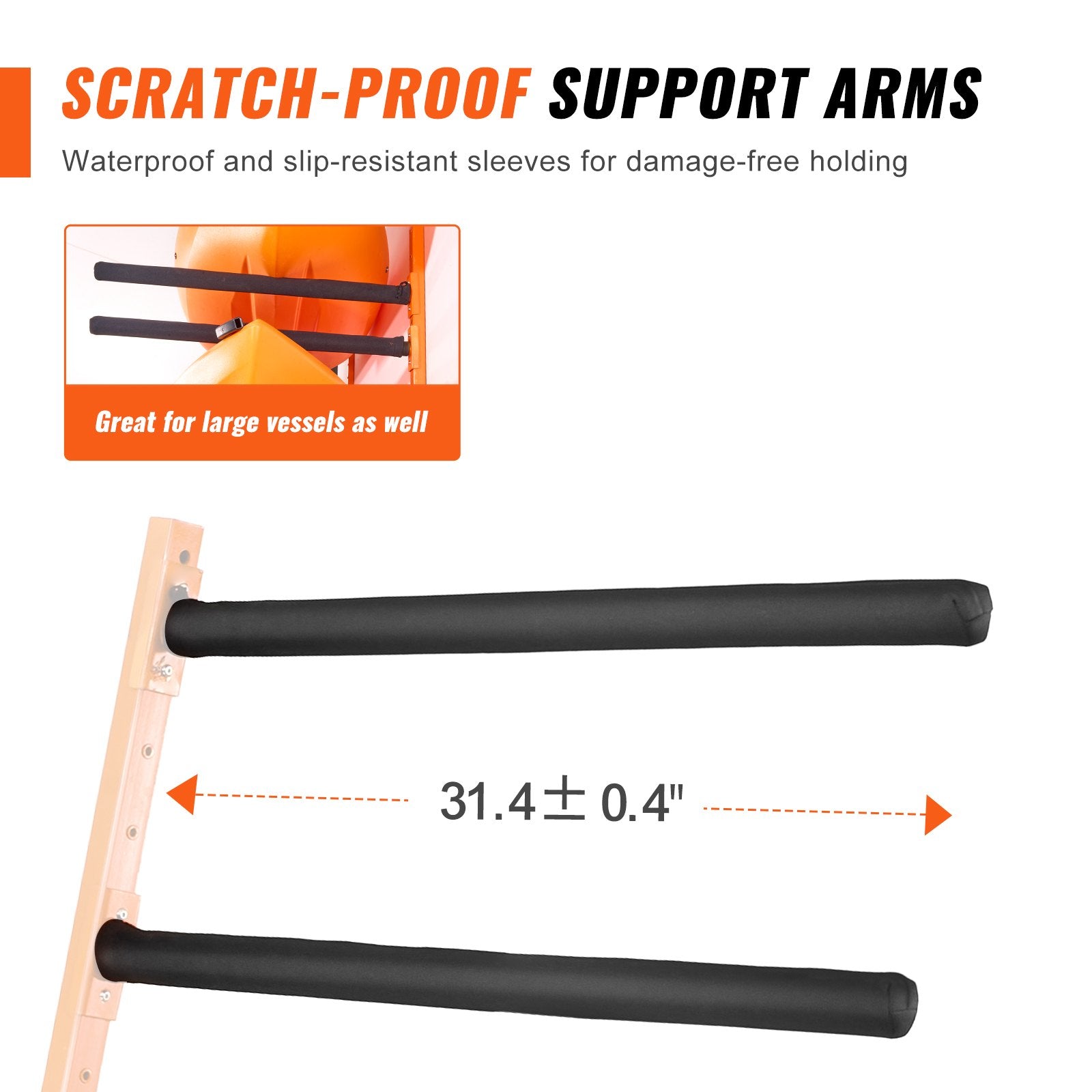 Wall Kayak Storage Rack, 4-Capacity Wall Mounted Kayak Holders for Kayak Canoe Paddle Board, Kayak Storage V952-BGS4G0000000MMS6PV0