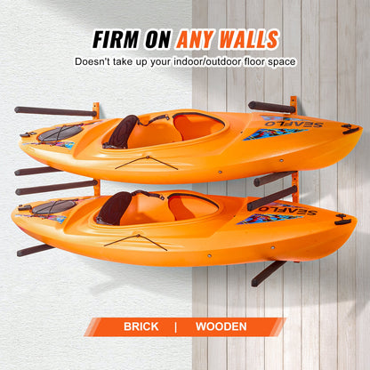 Wall Kayak Storage Rack, 4-Capacity Wall Mounted Kayak Holders for Kayak Canoe Paddle Board, Kayak Storage V952-BGS4G0000000MMS6PV0