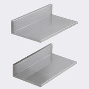 21.8 x 40.6 cm Stainless Steel Shelf, Wall Mounted Floating Shelving with Backsplash, 20 kg Load Capacity V952-BGSCTTLL86162MWQSV0