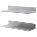 8.6" x 24" Stainless Steel Shelf, Wall Mounted Floating Shelving with Backsplash, 44 lbs Load Capacity V952-BGSCTTLL86242HBE0V0