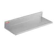 8.6" x 24" Stainless Steel Shelf, Wall Mounted Floating Shelving with Backsplash, 44 lbs Load Capacity V952-BGSCTTLL86242HBE0V0