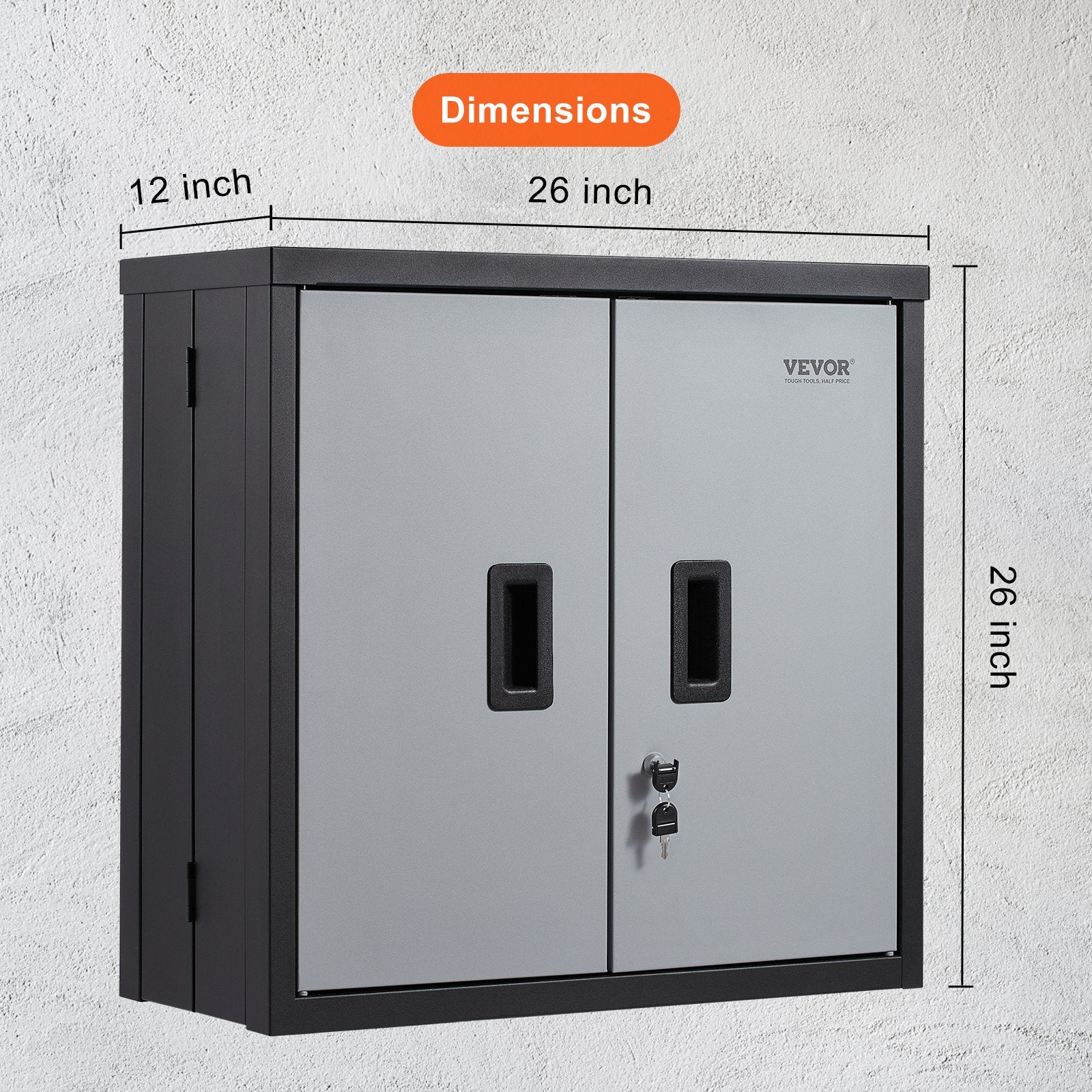 Foldable Wall Cabinet Garage Cabinet Wall Mounted 26 V952-BGSGJJ120LBSECZZ6V0