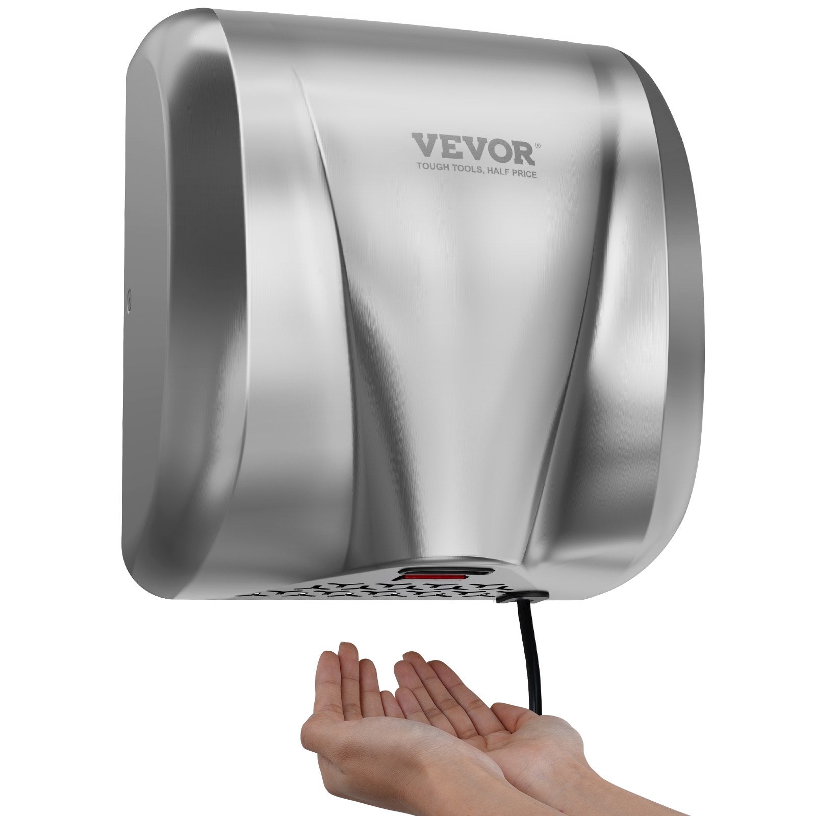 Heavy Duty Commercial Hand Dryer, 1800W Automatic High Speed Stainless Steel Warm Wind Hand Blower, 220V-240V V952-BGSGSJBXGZDGAR9TKV3