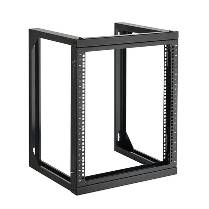 12U Wall Mount Server Rack, 68.04 kg Max Load Capacity, Open Frame Network Rack with 180 Degrees Gate Swing V952-BGSJJ12U18YC9I110001V0