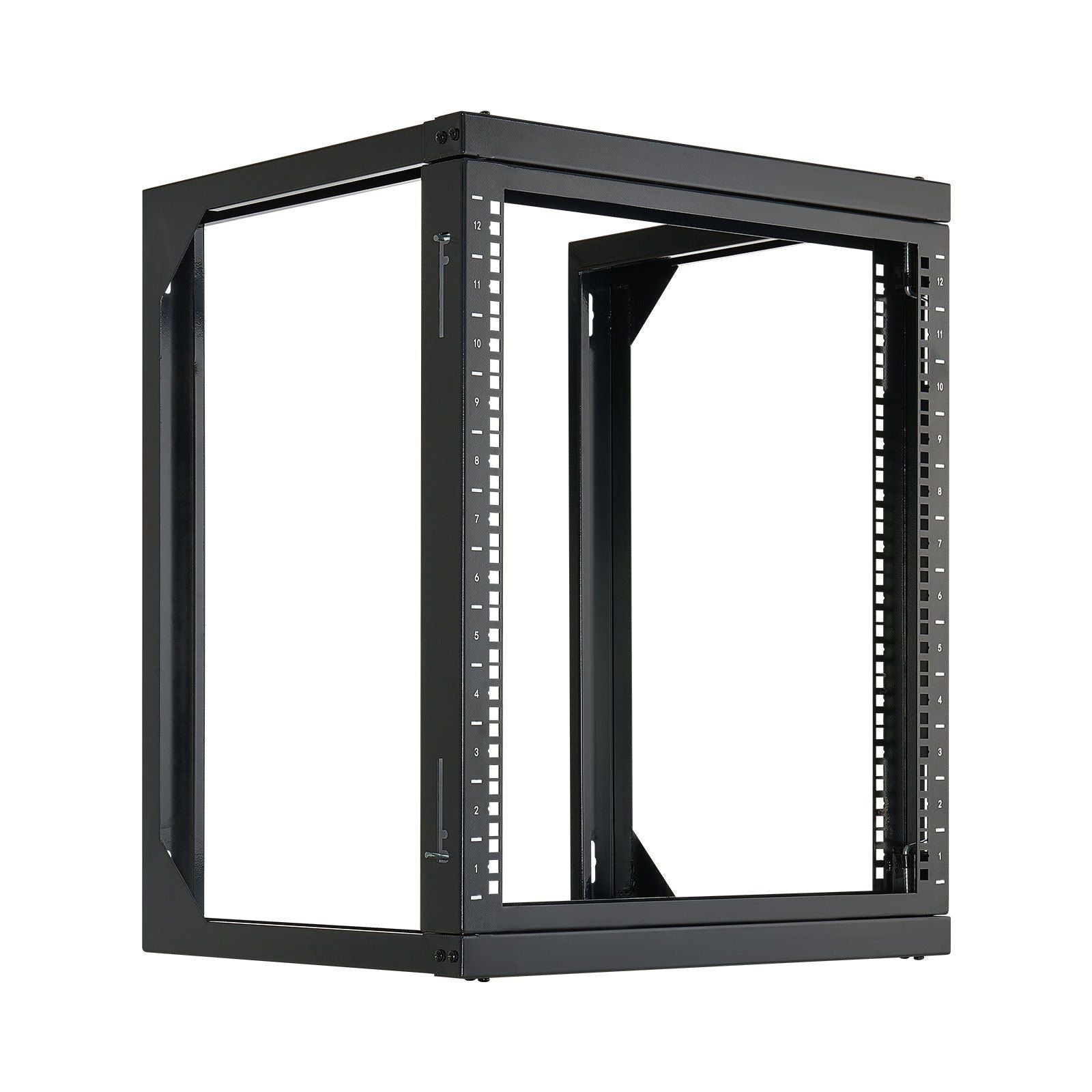 12U Wall Mount Server Rack, 68.04 kg Max Load Capacity, Open Frame Network Rack with 180 Degrees Gate Swing V952-BGSJJ12U18YC9I110001V0
