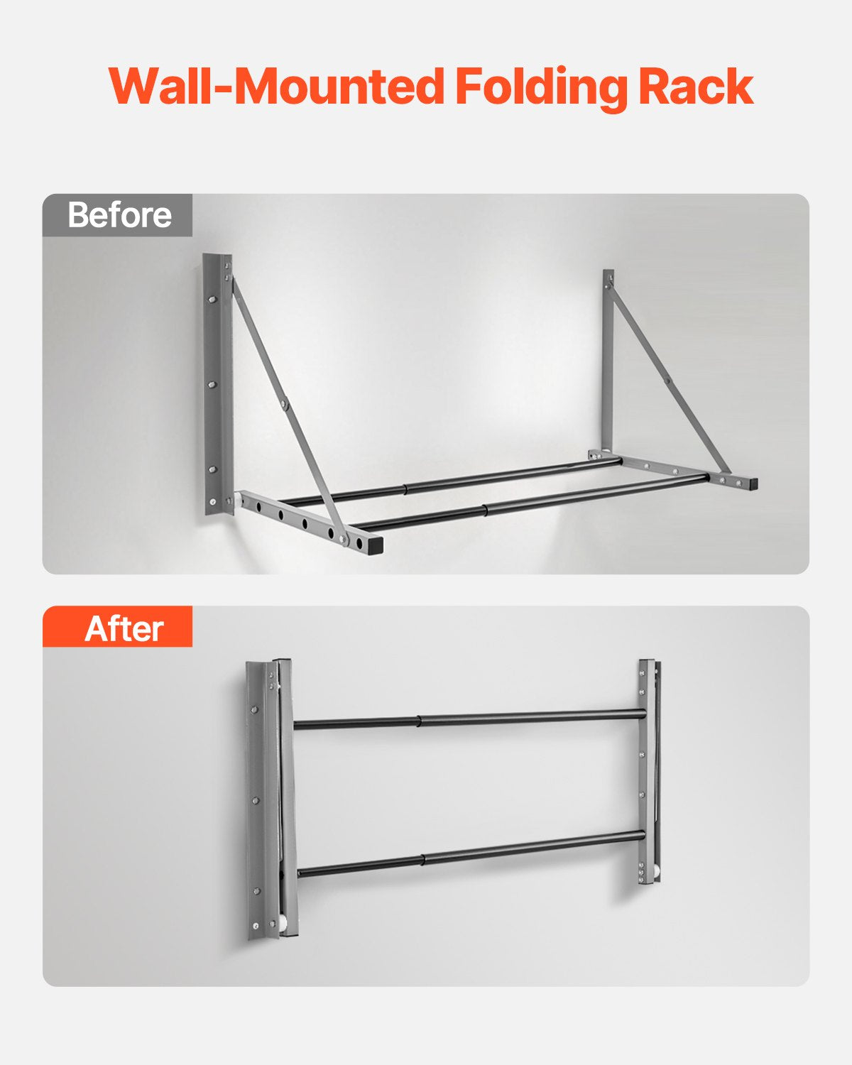 Wall Mounted Folding Tire Rack, 32" - 48" Adjustable Tire Rack, Q235 Heavy-Duty Steel Tire Storage Rack for V952-BGSLTJKDKDJ3PDEVOV0