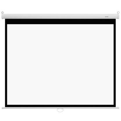 Manual Projector Screen, 1829 mm 4:3 4K 1080 HD Retractable Pull Down Projector Screen, Wall Mounted Movie V952-BGSTYPMBGSSDBNL19001V0