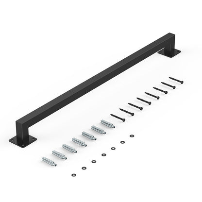 Wall Mounted Stair Handrail, 910mm Black Iron Staircase Handrail Indoor, 113kg Load Capacity, Industrial V952-BGSTZFGFS3FTNONYF001V0