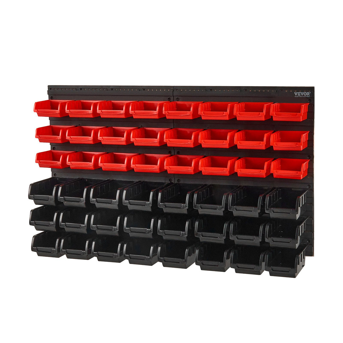 Wall Mounted Storage Bins, 48-Bin Parts Rack Organizer Garage Plastic Shop Tool with Wall Panels, Tool V952-BGSWLXDYBGWLEHI2WV0