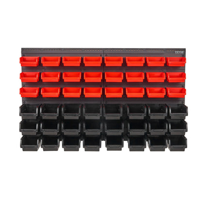 Wall Mounted Storage Bins, 48-Bin Parts Rack Organizer Garage Plastic Shop Tool with Wall Panels, Tool V952-BGSWLXDYBGWLEHI2WV0