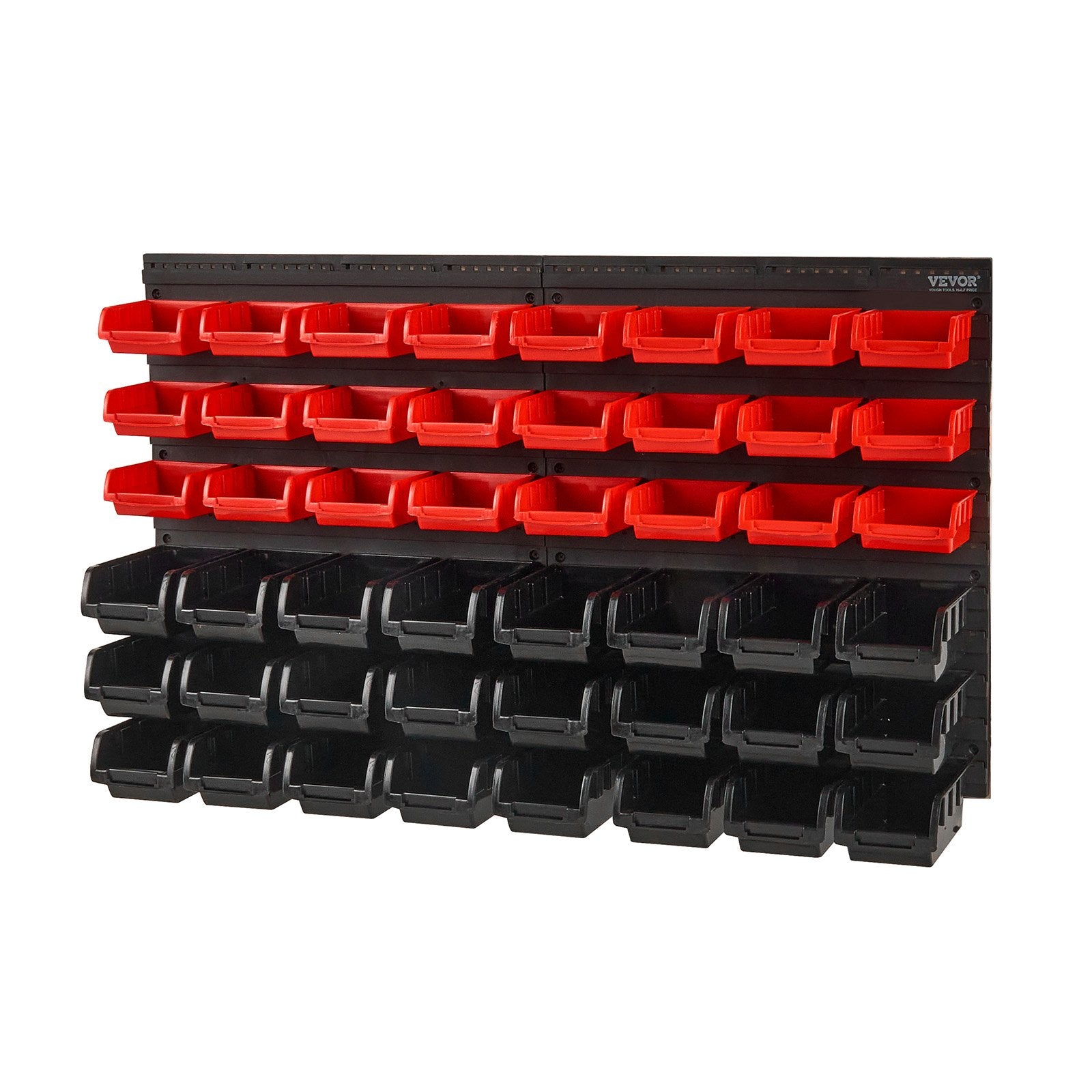 Wall Mounted Storage Bins, 48-Bin Parts Rack Organizer Garage Plastic Shop Tool with Wall Panels, Tool V952-BGSWLXDYBGWLEHI2WV0