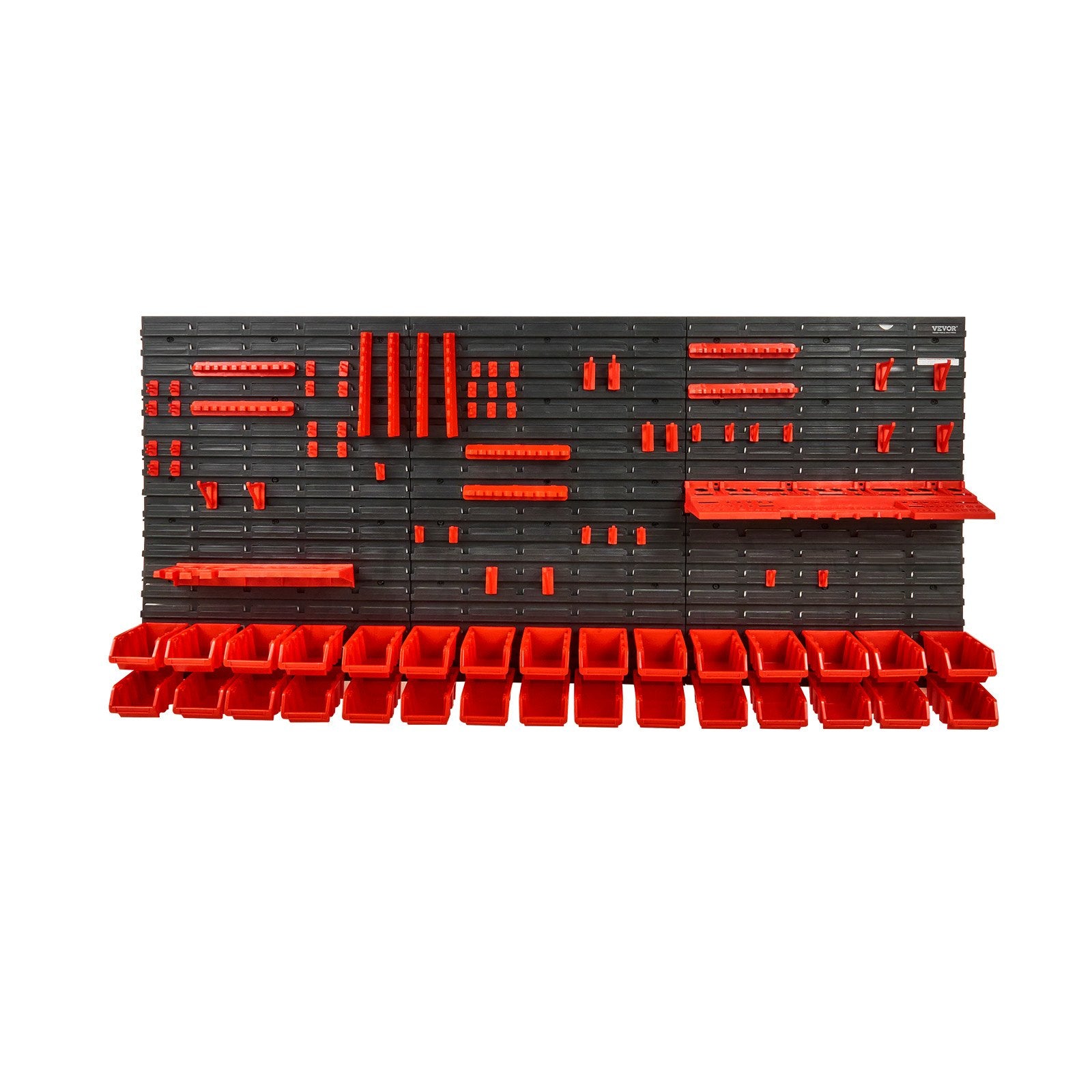 Wall Mounted Storage Bins, 30-Bin Parts Rack Organizer Garage Plastic Shop Tool with Wall Panels/Tool V952-BGSWLXGJBGWLFKK39V0