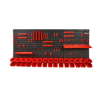 Wall Mounted Storage Bins, 30-Bin Parts Rack Organizer Garage Plastic Shop Tool with Wall Panels/Tool V952-BGSWLXGJBGWLFKK39V0