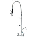 Commercial Faucet with Pre-Rinse Sprayer, 47" Height, 8" Center, 12" Swing Spout, Wall Mount Kitchen Sink V952-BGSYCXSLTBGS6DRW9V0