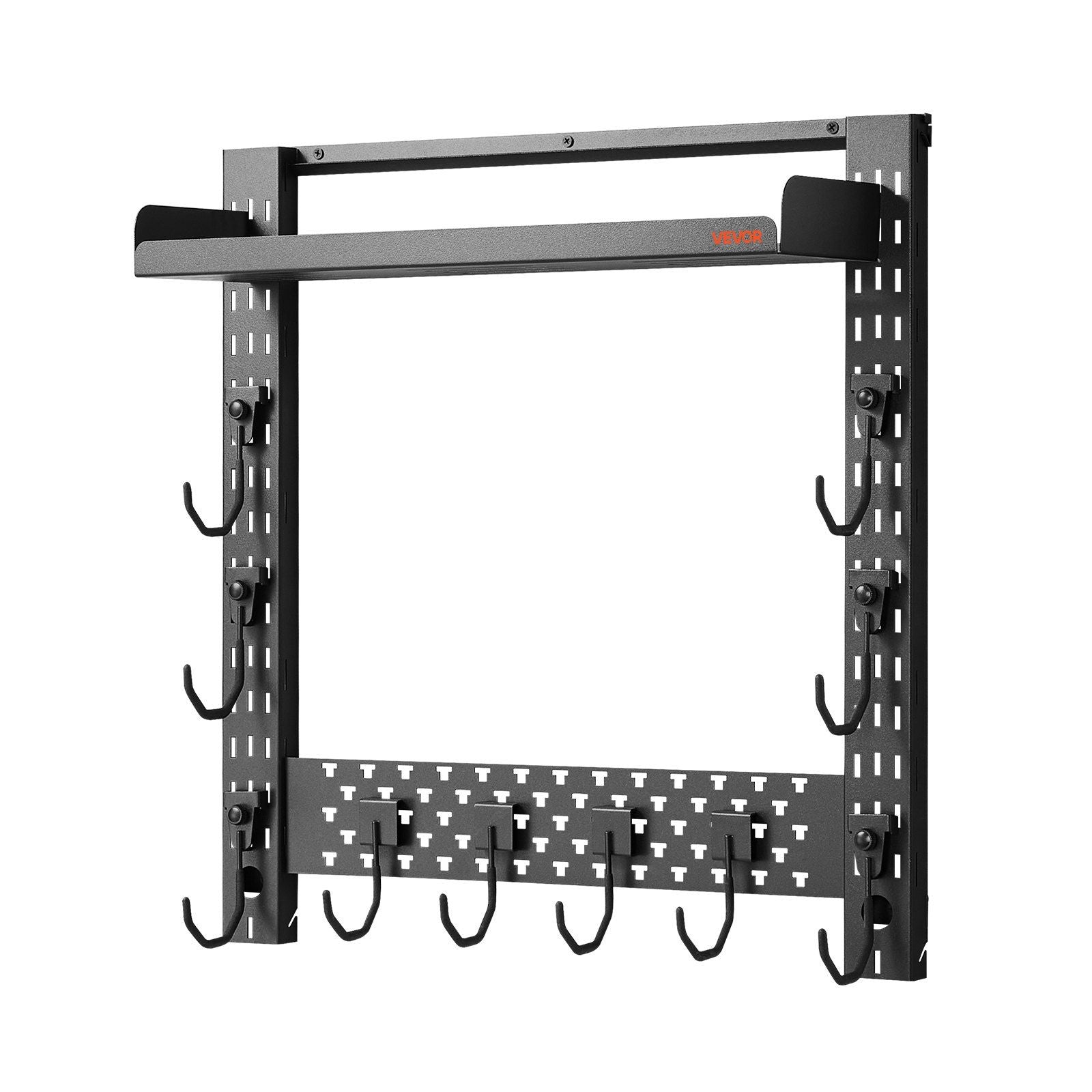 Gun Rack Wall Mount, Heavy Duty Steel, Indoor Rifle Shotgun Rack with J-Hooks, Additional Tray Storage, Gun V952-BGSZSQJJS3QW4LVYR001V0