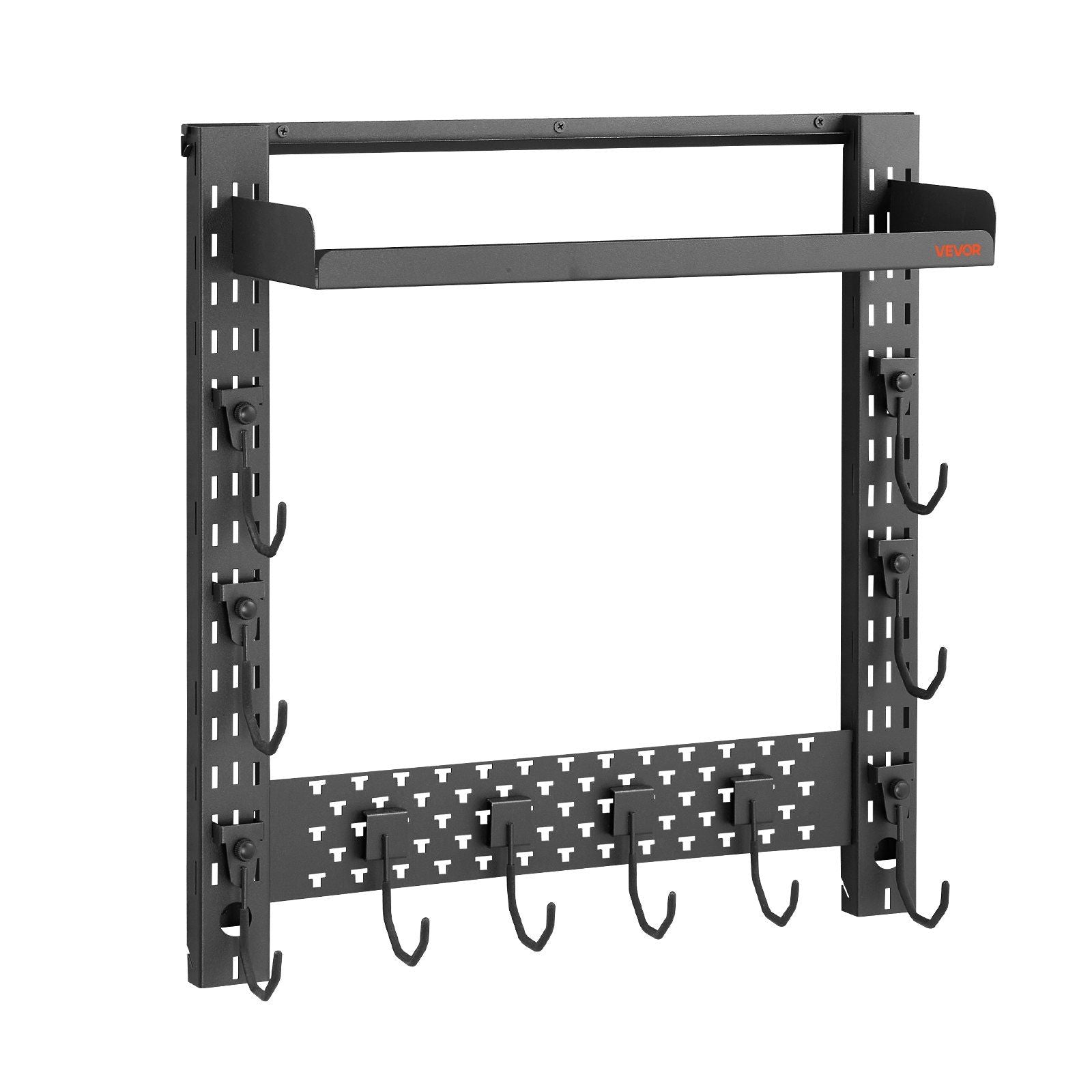 Gun Rack Wall Mount, Heavy Duty Steel, Indoor Rifle Shotgun Rack with J-Hooks, Additional Tray Storage, Gun V952-BGSZSQJJS3QW4LVYR001V0