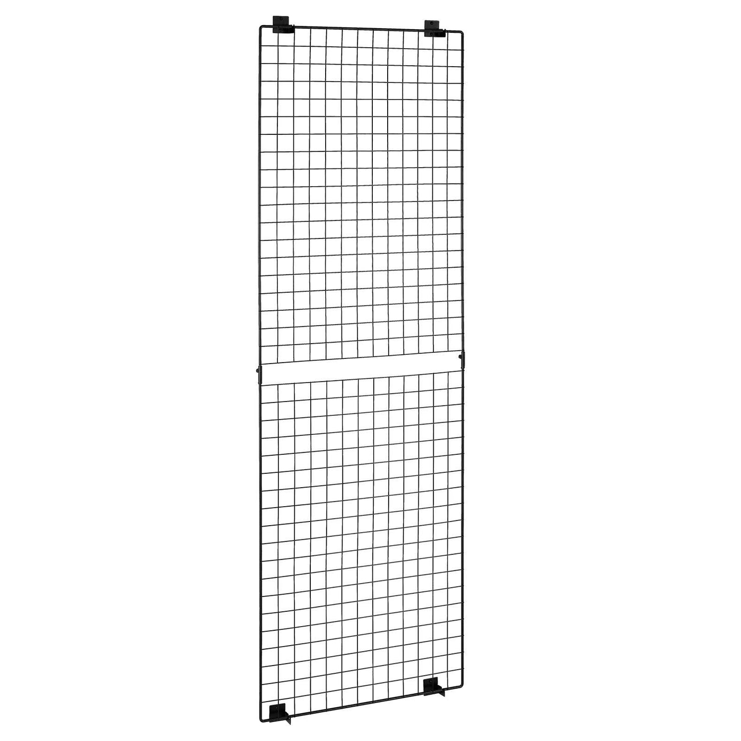 3 Packs Grid Wall Panels, 610 x 1828 mm Wire Grid Panels Display Rack, Wall-Mounted Art Display Shelf, Black V952-BGWGQ7080INC1MICW001V0
