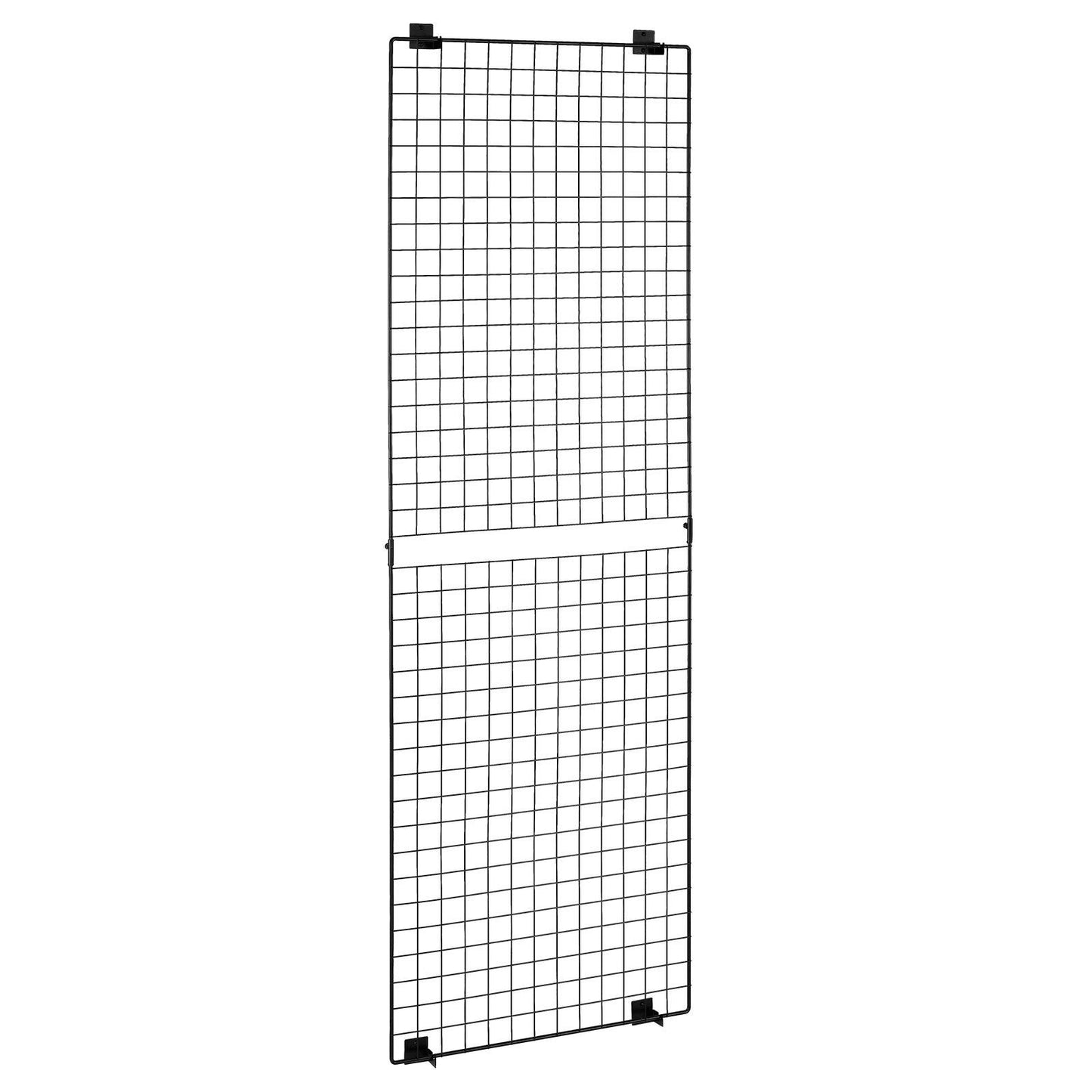 3 Packs Grid Wall Panels, 610 x 1828 mm Wire Grid Panels Display Rack, Wall-Mounted Art Display Shelf, Black V952-BGWGQ7080INC1MICW001V0