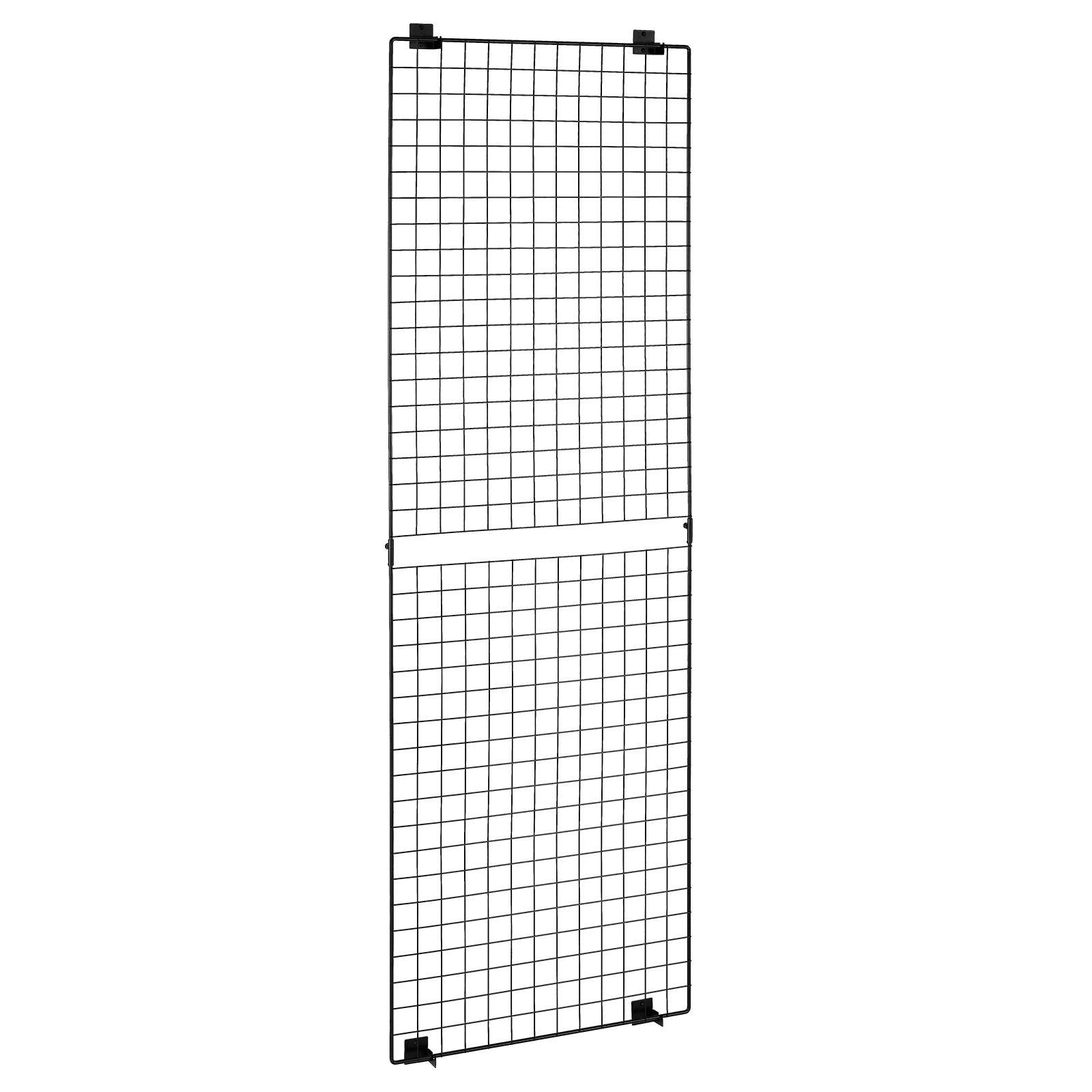 3 Packs Grid Wall Panels, 610 x 1828 mm Wire Grid Panels Display Rack, Wall-Mounted Art Display Shelf, Black V952-BGWGQ7080INC1MICW001V0
