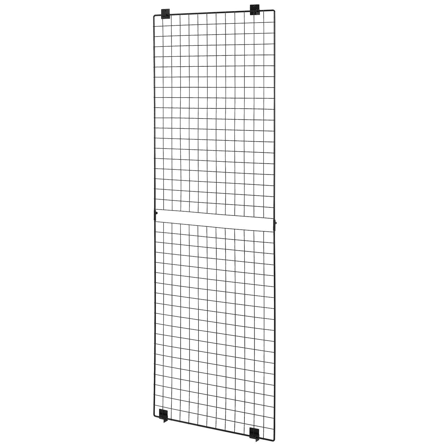 3 Packs Grid Wall Panels, 610 x 1828 mm Wire Grid Panels Display Rack, Wall-Mounted Art Display Shelf, Black V952-BGWGQ7080INC1MICW001V0