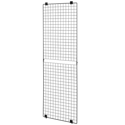 3 Packs Grid Wall Panels, 610 x 1828 mm Wire Grid Panels Display Rack, Wall-Mounted Art Display Shelf, Black V952-BGWGQ7080INC1MICW001V0