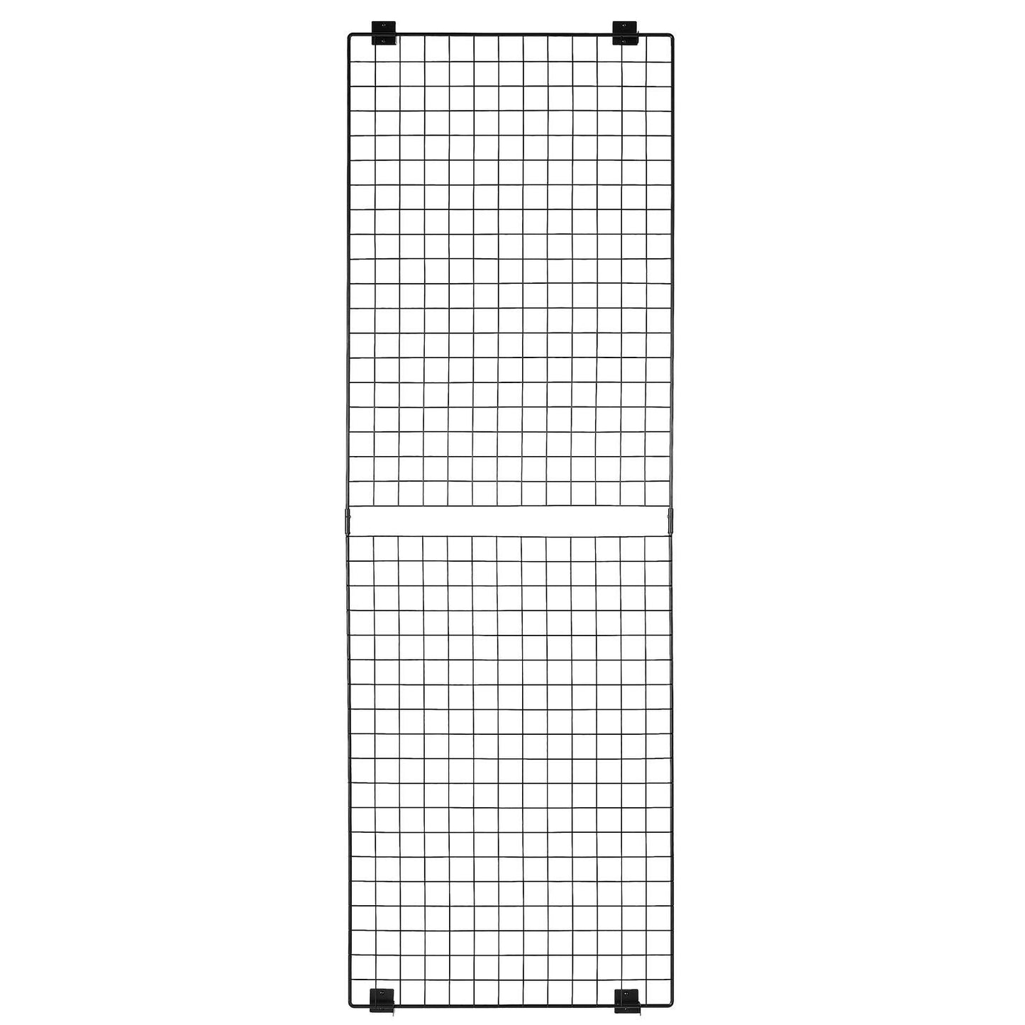 3 Packs Grid Wall Panels, 610 x 1828 mm Wire Grid Panels Display Rack, Wall-Mounted Art Display Shelf, Black V952-BGWGQ7080INC1MICW001V0