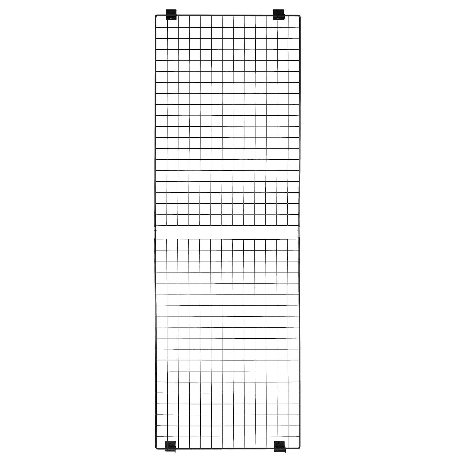 3 Packs Grid Wall Panels, 610 x 1828 mm Wire Grid Panels Display Rack, Wall-Mounted Art Display Shelf, Black V952-BGWGQ7080INC1MICW001V0