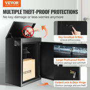 Package Delivery Boxes for Outside 15.4" x 10.6" x 20.5" with Coded Lock V952-BGXDXGKB205INBA5GV0