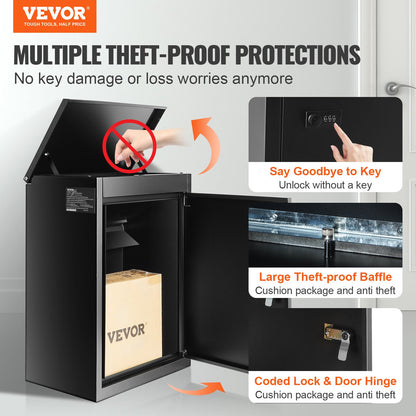 Package Delivery Boxes for Outside 15.4" x 10.6" x 20.5" with Coded Lock V952-BGXDXGKB205INBA5GV0