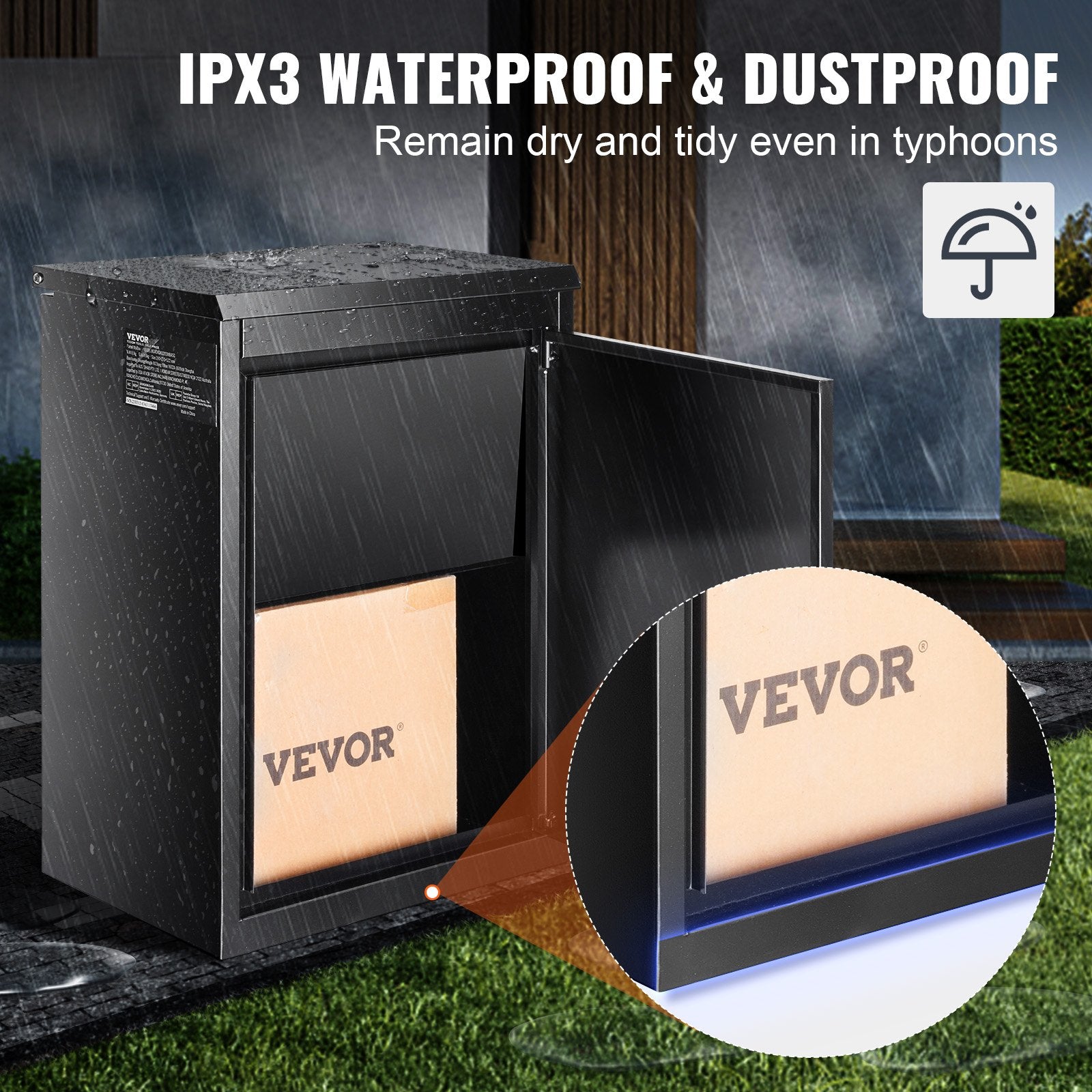 Package Delivery Boxes for Outside 15.4" x 10.6" x 20.5" with Coded Lock V952-BGXDXGKB205INBA5GV0