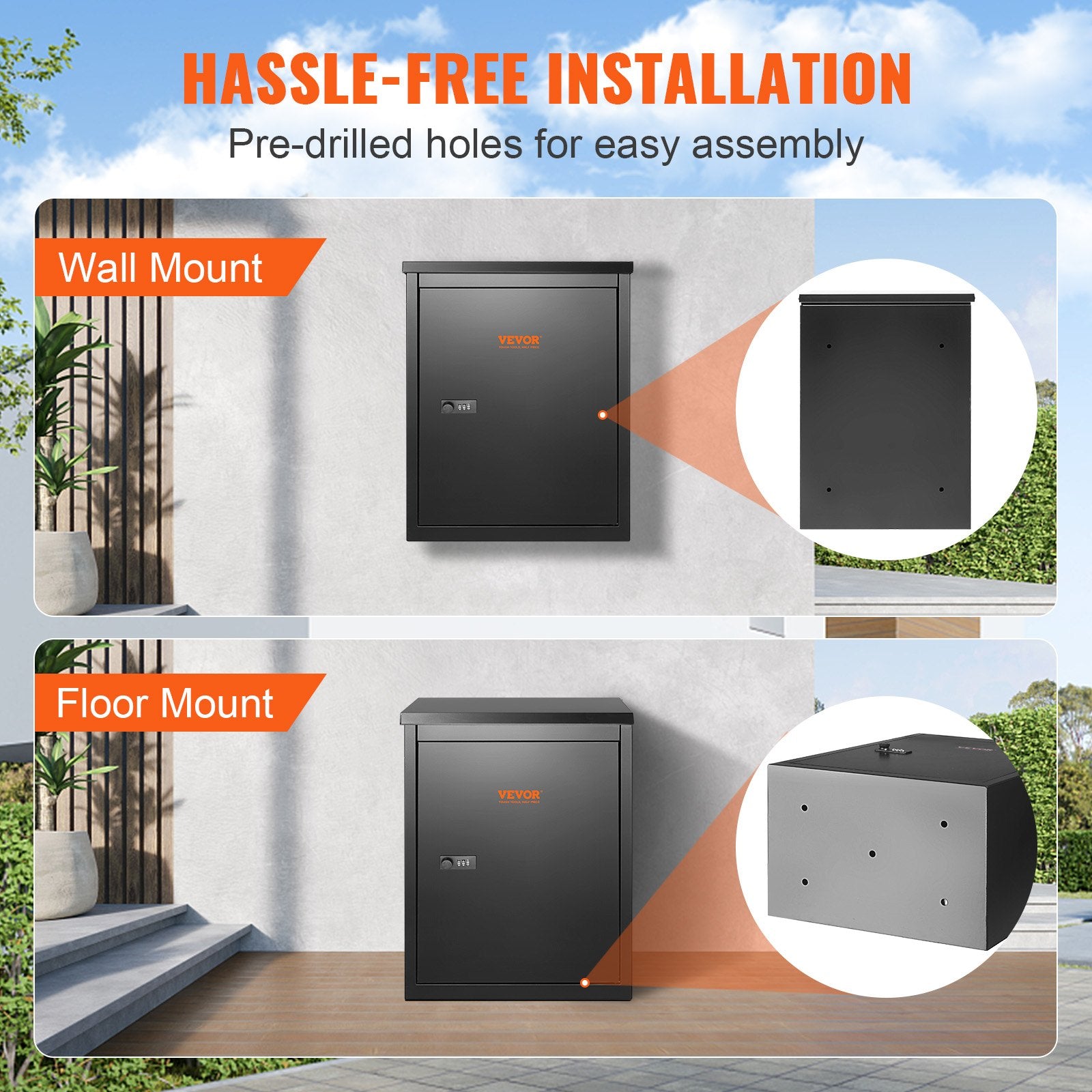 Package Delivery Boxes for Outside 15.4" x 10.6" x 20.5" with Coded Lock V952-BGXDXGKB205INBA5GV0