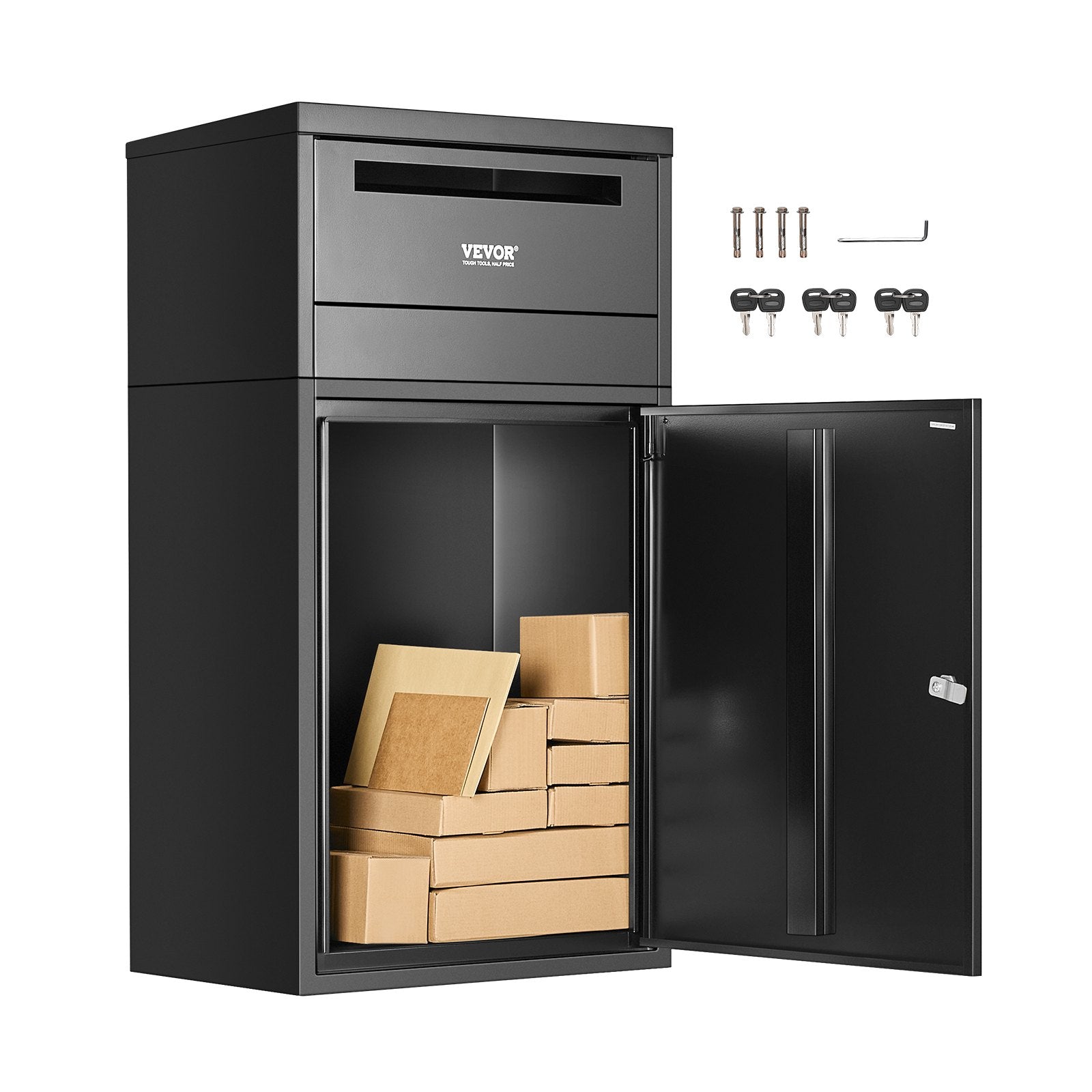 Package Delivery Boxes for Outside, 90.9 cm Mailbox for Parcel with Lock, Galvanized Steel Package Drop Box V952-BGXHSDXGFTS4W8MXTV0