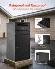 Package Delivery Boxes for Outside, 90.9 cm Mailbox for Parcel with Lock, Galvanized Steel Package Drop Box V952-BGXHSDXGFTS4W8MXTV0