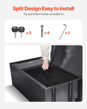 Package Delivery Boxes for Outside, 90.9 cm Mailbox for Parcel with Lock, Galvanized Steel Package Drop Box V952-BGXHSDXGFTS4W8MXTV0