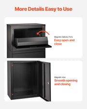 Package Delivery Boxes for Outside, 90.9 cm Mailbox for Parcel with Lock, Galvanized Steel Package Drop Box V952-BGXHSDXGFTS4W8MXTV0