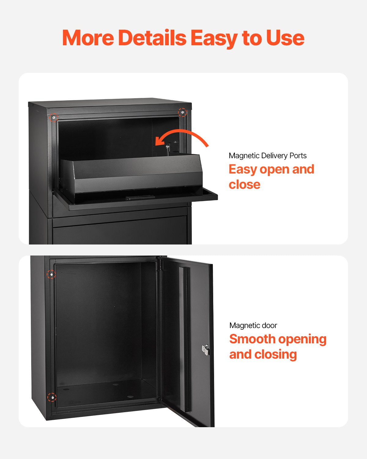 Package Delivery Boxes for Outside, 90.9 cm Mailbox for Parcel with Lock, Galvanized Steel Package Drop Box V952-BGXHSDXGFTS4W8MXTV0