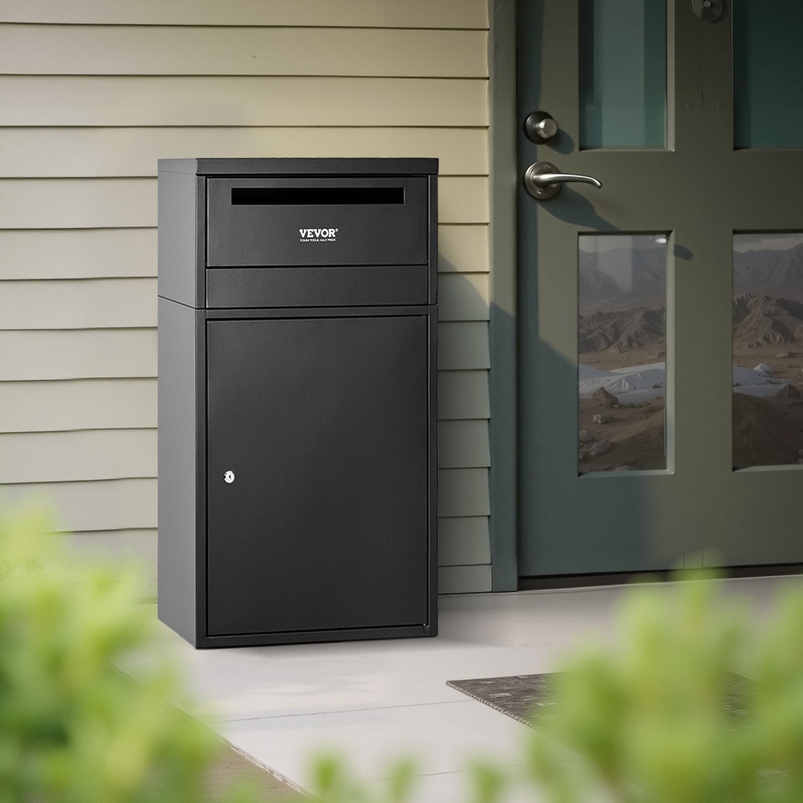 Package Delivery Boxes for Outside, 90.9 cm Mailbox for Parcel with Lock, Galvanized Steel Package Drop Box V952-BGXHSDXGFTS4W8MXTV0