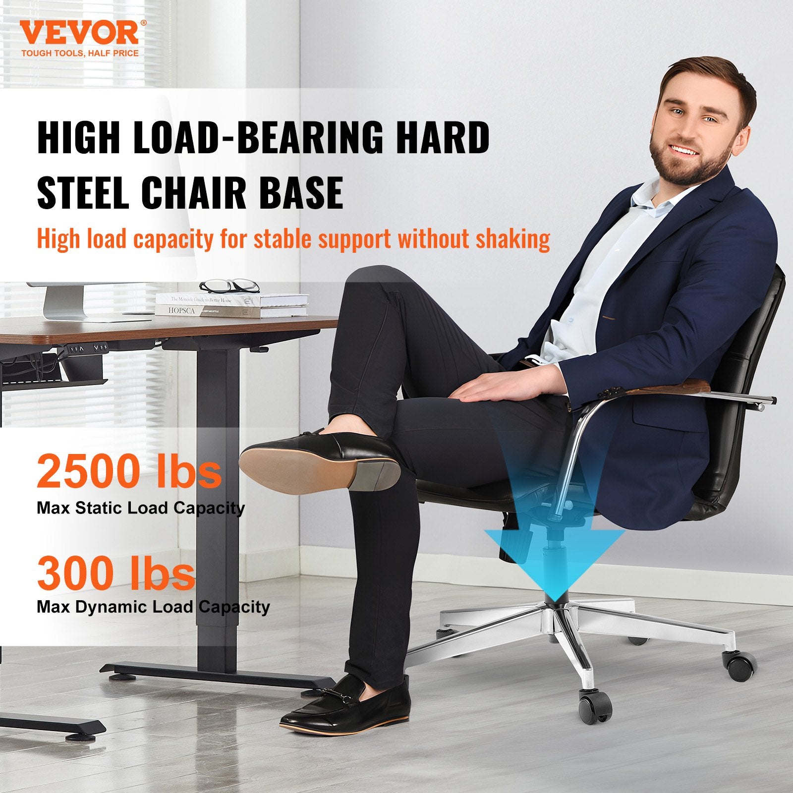 Office Chair Base Replacement, 710 mm 1134 kg Static Load Capacity, Heavy Duty Universal Computer Desk Chair V952-BGYDZPJ28JSD4RMJLV0