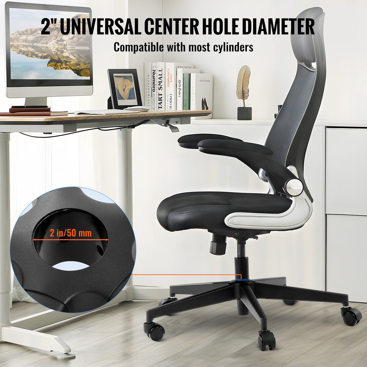 Office Chair Base Replacement, 710 mm, 1134 kg Static Load Capacity, Heavy Duty Universal Computer Desk Chair V952-BGYDZPJ28JSD5EOS5V0