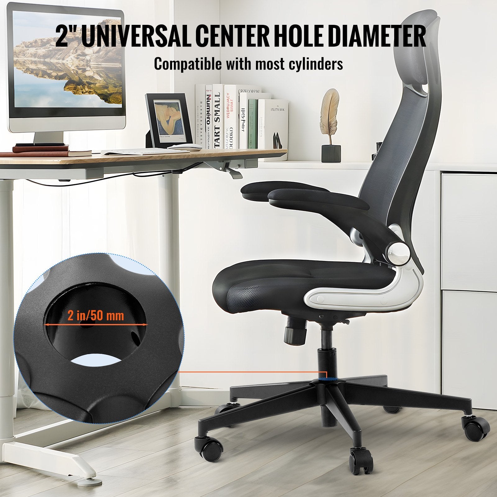 Office Chair Base Replacement, 710 mm, 1134 kg Static Load Capacity, Heavy Duty Universal Computer Desk Chair V952-BGYDZPJ28JSD5EOS5V0