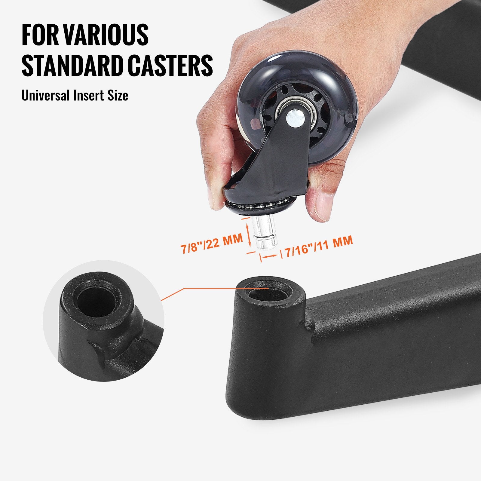 Office Chair Base Replacement, 710 mm, 1134 kg Static Load Capacity, Heavy Duty Universal Computer Desk Chair V952-BGYDZPJ28JSD5EOS5V0