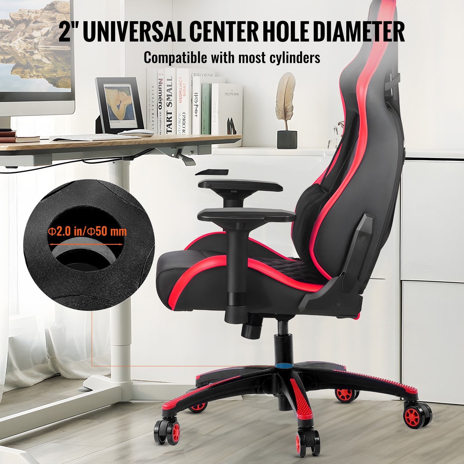 Office Chair Base Replacement, 710 mm, 1134 kg Static Load, Heavy Duty Universal Computer Desk Chair Stool V952-BGYDZPJ28SLD875TDV0