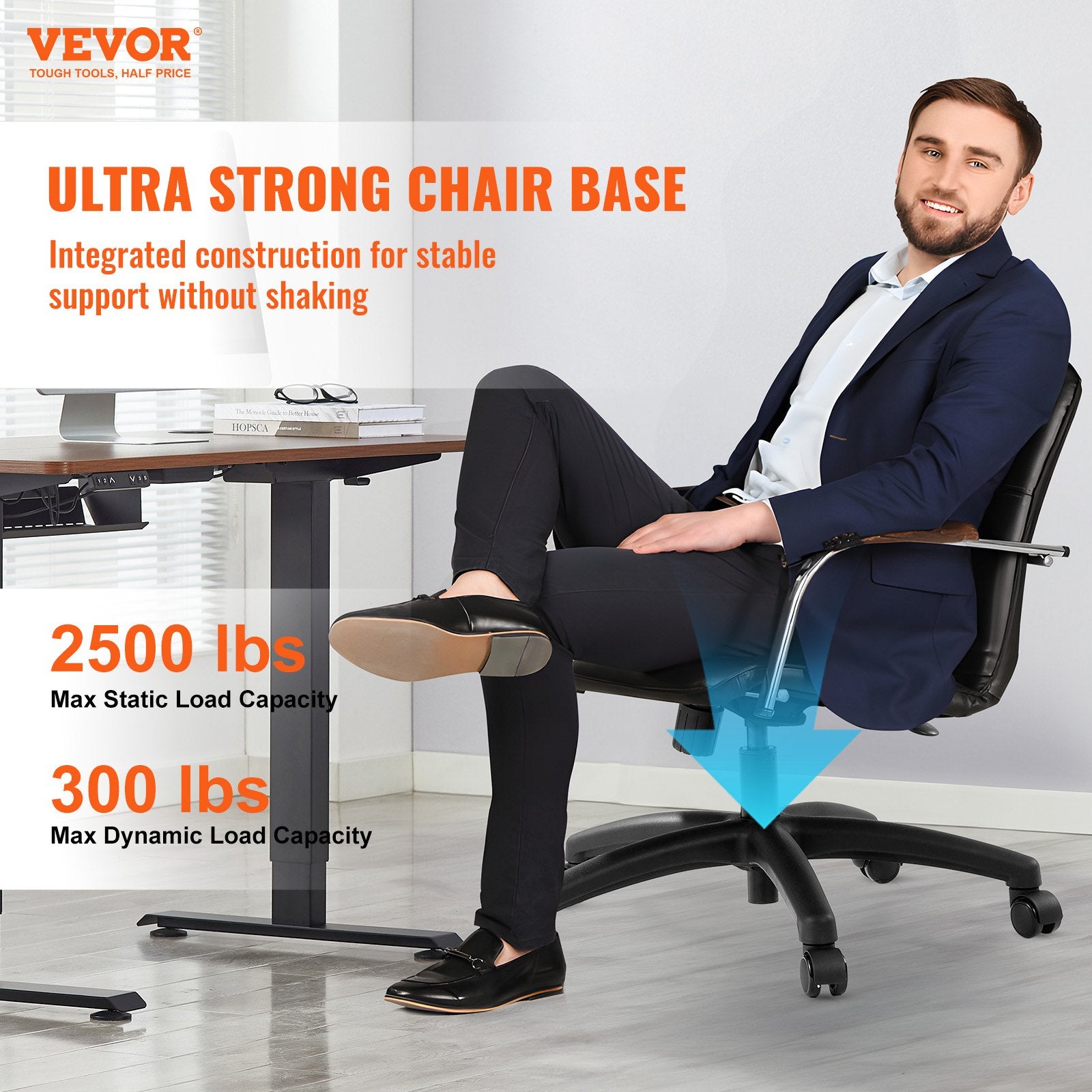 Office Chair Base Replacement 710mm Swivel Chair Base 1134kg 100mm Stroke V952-BGYDZPJ28SLDTH47VV0