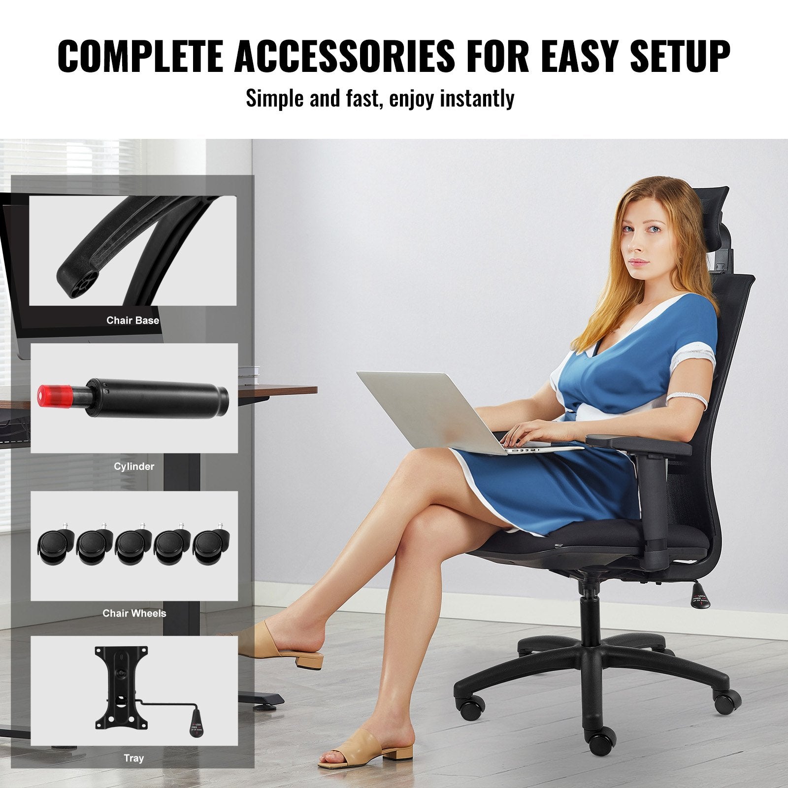 Office Chair Base Replacement 710mm Swivel Chair Base 1134kg 100mm Stroke V952-BGYDZPJ28SLDTH47VV0