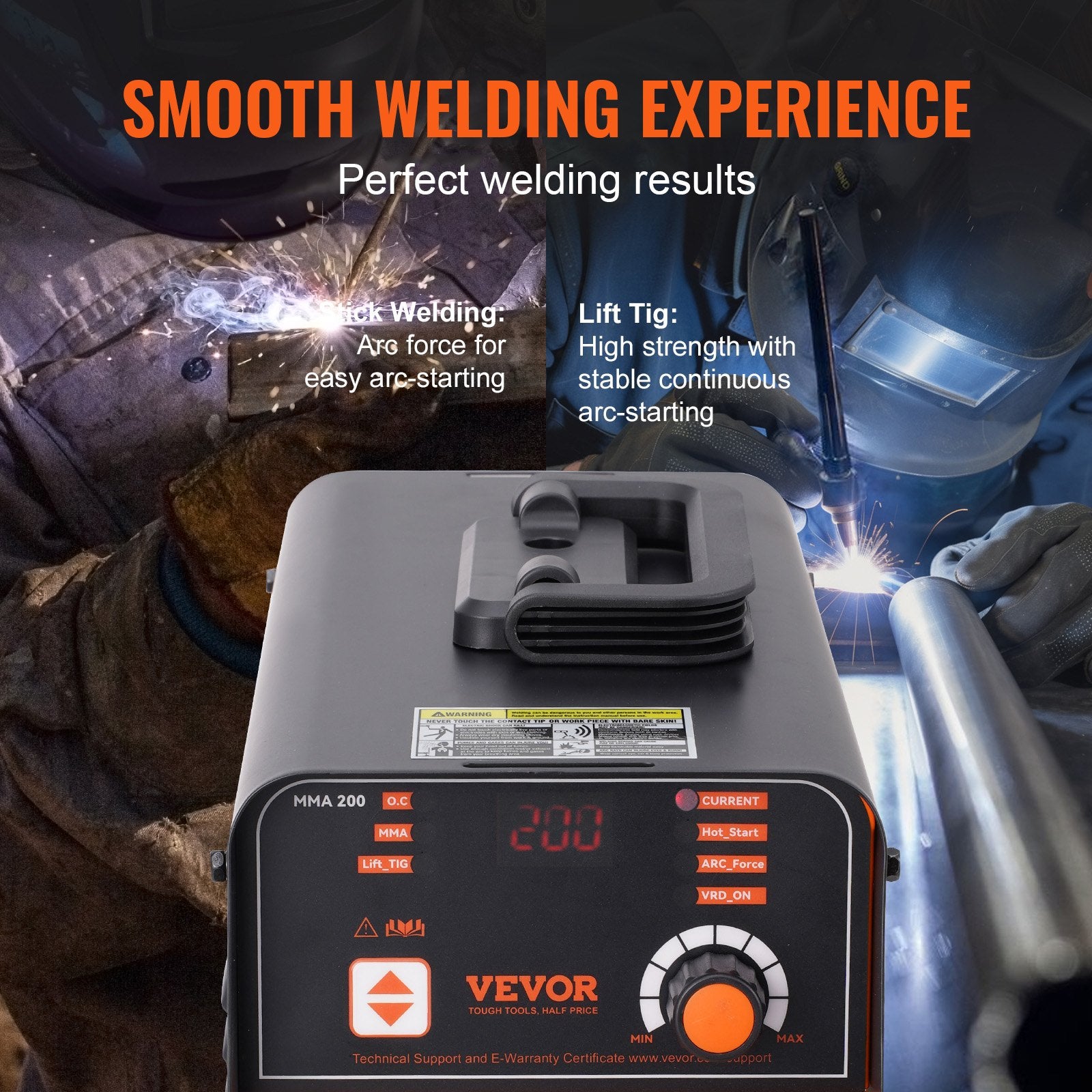 ARC Stick Welder 220V 160A 2in1 Lift TIG Welding Machine Hot Start V952-BHJBHSH200A0LS41BV3
