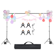Backdrop Stand, 298 x 300 cm Adjustable Photo Backdrop Stand Kit, Portable Background Backdrop Stand with 4 V952-BJJ2KLJ1010FDZ6BMV0